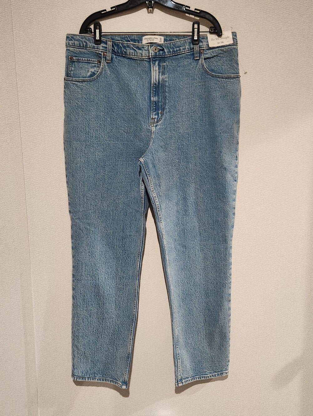 Abercrombie & Fitch Womens Ultra High Rise The 90's Straight Leg Jeans 34/18R